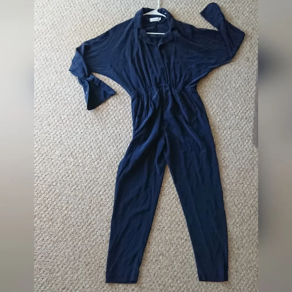 A.L.C. navy blue long sleeve one piece jumpsuit size 4